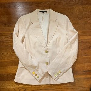 Harve Benard-Cream Linen Women's Blazer. Size 6